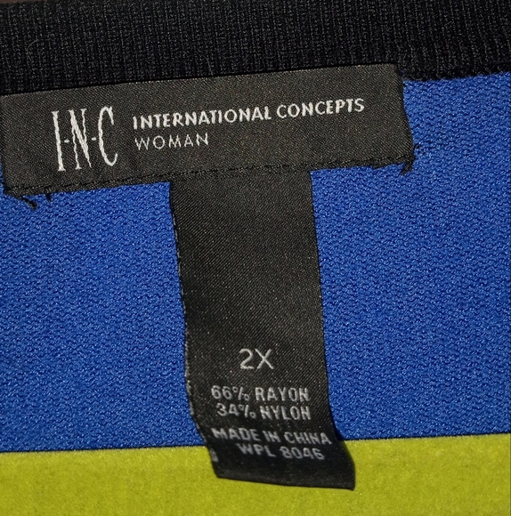 Women's Blue and Black  Cardigan Sweater - Picture 3 of 5